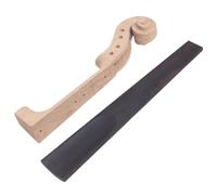 Gundhgstrr Mástil de Violín 4/4 de Madera de Arce Flameado, Piezas de Repuesto para Violín, Cabeza de Mástil de Violín