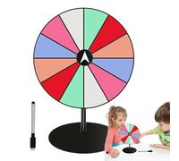 Gungtj 12 ranuras Prize Wheel, spinner de ruedas de mesa, base resistente, rotulador de borrado en seco, , perfecto para espectáculos comerciales, carnaval y entretenimiento en casa