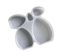 Gungtj 3d Easter Egg Mold, silicona Resin Mould, herramienta de fundición no tick, Jewelry Making Molds, Candle Crafting Supplies, 7,28 x 6,89 x 0,91 pulgadas, perfecto para proyectos de decoración en