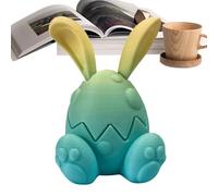 Gungtj 3D Printed Easter Bunny Eggs, Festival Rabbit Figura de , Cute Bunny Fidget Decor for Home, Garden, Mesa, Living Room, Easter Celebration Decorations