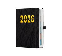 Gungtj Agenda diaria 2026, cuaderno con registro para escritura fluida, planificador anual 2026, calendario mensual | Para el hogar, escuela, aula, universidad, oficina, citas, planificación académica