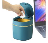 Gungtj Basura Bin, Press To Open Desktop Trash Can, Multi Functional Mini Waste Basket Organizer, Space Saving Tabletop basura para Office, Bedroom, 6,1 x 5,31 x 5,31 pulgadas