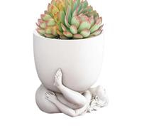 Gungtj Body Pots, Female Jars, Aesthetic Plant Holder, Creative Resin Pot, Bonsai Decoration, (3.540x3.54x3.46 pulgadas), Perfect for Indoor and Outdoor Plants