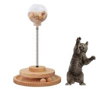 Gungtj Bola de golosinas para Gatos con Resorte | Juguetes para Gatos Juguetes interactivos para | Cat Kitten Spring Ball Kitty Toys Pet Puzzle Suministros Dispensación de Alimentos Regalo de