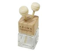 Gungtj Botella ambientadora difusora para coche - Botella de vacía para ambientador de coche - Botellas de perfume de 8 ml con tapa de madera para aromaterapia con ventilación de aire acondicionado