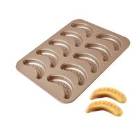 Gungtj Cake Molds For Baking, Banana Baking Pan, Metal Non-Stick Baking Mold, Fruit Shape Baking Mold, 10 Cavity Baking Pan, Multifunctional Baking Mold, Baking Pan For Galletas