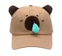 Gungtj Capybara Baseball Hat, Embroidered Cute Animal Cosplay Cap, Perfect Lovers, Cómodo Adjustable Fit, Fun Accessory, For Birthday, Easter, Gold Gift Giving