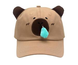 Gungtj Capybara Baseball Hat, Embroidered Cute Animal Cosplay Cap, Perfect Lovers, Cómodo Adjustable Fit, Fun Accessory, For Birthday, Easter, Gold Gift Giving