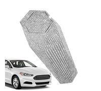 Gungtj Car Trash Can, Bling Cup Holder Trash Bin, Rhinestone Trash Can, Leakproof Car Trash Bin, Auto Dustbin Organizer, Car Basura Bin with Lid, Cup Holder Basura Bin, Leakproof Trash Can for Car,