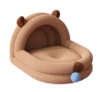 Gungtj Cat Bed - Bite Resistant Pet Cave, Winter Warm Kitten Bed with Soft Cushion, Indoor Cat Sleeping House, Warm Pet Nest, Comfortable Resting Spot for Living Room Bedroom Floor