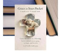 Gungtj Crucifijo de oración acrílico 2D | Crucifijo cristiano pequeño | para Pascua Mujeres Hombres Adultos Buscadores Espirituales Inicio Viajar Iglesia Colegios Devocional diario