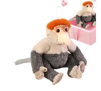 Gungtj de mono Proboscis - Animal realista, suave y lindo, de material duradero, accesorio en con diseño de r para niños, niñas, jóvenes, adolescentes y ADU
