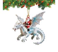 Gungtj de Papá Noel | Decoración 2D de Papá Noel en Dragón Volante - para árbol de - para decoración de para casa, pared o ventana, mochila de celebración de invierno