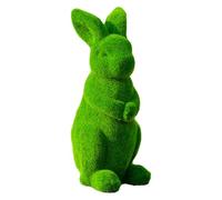 Gungtj Decoraciones de conejito del este, figuras de conejito en miniatura, 5,94 x 7,48 x 6,3 pulgadas, estatua resistente a la intemperie, esculturas de jardín decorativas, decoración de vacaciones