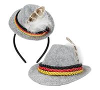 Gungtj Diadema Sombrero Oktoberfest | Accesorios para Festival de Cerveza, Decoración de Sombreros Retro de Fieltro para Temáticas Adultos Celebraciones