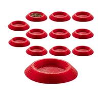 Gungtj Dubia Roach Feeding Dish - 12-Pack Non-Slip Bowls for Reptile Terrariums, Escape-Proof Feeder Cups for Dubia Roaches, Springtails, Isopods & Small Invertebrates, 1.34x1.02x0.2inches