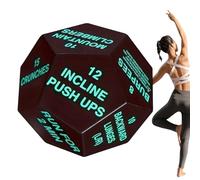 Gungtj Ejercicio Dice, 12 caras divertidas para pequeños equipos de trabajo, gimnasio para hombres atletas, sentadillas de fitness para el entrenamiento de deportes en casa, Workout Challenge Tool