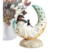 Gungtj - Figura fantasma, decoración fantasma, diseño de sirena de luna para Halloween - Escultura de enigma para interior al aire libre, patio, fiesta, sala de estar, balcón dormitorio cocina