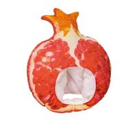 Gungtj Fruit Hat, Pomegranate Costume Hat, Funny Headgear Cap, Lindo Novelty Dress Up, Soft Plush Cosplay Costume for , Photo Props, Halloween, Navidad, 15,75 x 13,39 pulgadas
