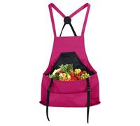 Gungtj Gardening Apron, Farm Workwear, Fruit Picking Gear, Crossover Back Design, Big Capacity Pockets, Durable y Cómodo para Hombres y Mujeres, Outdoor Garden Tasks, rojo, Se référer au descriptif