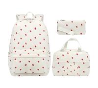 Gungtj Girls Backpack - Corduroy Bookbag Set, Knapsack with Pencil Case, Lunch Box, for Sports, College, Travel, Vacation, Outdoor Activities, Hiking, Camping, Day Trip, School Essentials