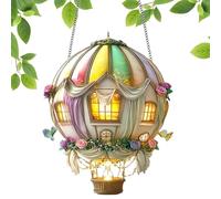 Gungtj Globo de aire solar, farolillo, decoración para exteriores, 2D decorativa llamas parpadeantes, linterna, para jardín, , cumpleaños, terraza al aire libre