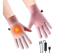 Gungtj - Guantes calefactores, USB con alimentación antideslizante, impermeable, guantes calefactores USB para hombre, para esquí, senderismo, ciclismo, snowboard, actividades de invierno juveniles