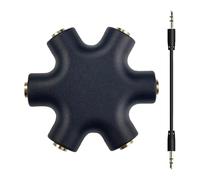 Gungtj Headphone Splitter, 3,5 mm Jack Adapter, 2,05 x 0,51 pulgadas Heavy Duty Stereo Splitting Connector for Men and Women, Audio Sharing Laptop, Tablet, Music Video Sharing