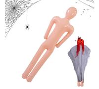 Gungtj Inflatable Maniquí, Cosplay Inflatable Body Halloween Decorations, 23,62 x 61,42 pulgadas Realistic Model Photo Props for Walkway, Backyard Fence, Escape Rooms, Front Door, Window, Yards