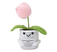 Gungtj Inspirational Support Plant, Lightweight Positive Knitted Doll, Crochet Flower with Optimistic Energy, ideal for Men and Women, Perfect for Stress Relief, Comfort,