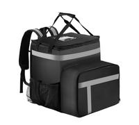 Gungtj Insulated Backpack, Large Capacity Thermal Bag, Comfortable Compartmented Lunch Case, Heavy Duty Pizza Takeout Bag, Food Carrier for Outdoors, 16.14x16.14x13.98 inch