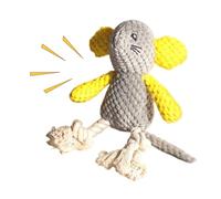 Gungtj Juguetes para perros, juguetes interactivos con forma de miga para masticar, suministros indestructibles para cachorros con sonido arrugado, juego en interiores y exteriores, diseño robusto
