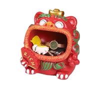 Gungtj Key Bowl for Living Room, Key Holder Catchall, Lion Shape Jewelry Organizer, Bedroom, Vanity, Kitchen, Centerpiece Décor, Lightweight, Sturdy Design, Red and Green Color