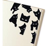 Gungtj Lindos marcadores, Juego de 8 Diseños Originales Antideslizantes,Marcapáginas de Gatos Negros Suministros de Oficina | Para Oficina Escuela Páginas Libros de Texto Diarios Hombres Estudiantes