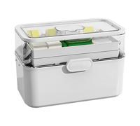 Gungtj Medicine Organizer, Sturdy Home Medicine Gabinete Organizer, Removable 3-Tier Medication Case with Tray, Tools Container, 11,22x6,69x6,1 pulgadas for Family, Men, Seniors