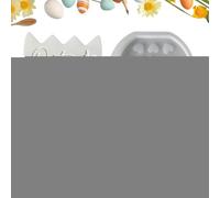 Gungtj Molde De Pascua | Materiales Reutilizables De Manualidades Primaverales Con Fácil Desmoldeo | Moldes para Huevos de Resina Epoxi - Para Proyectos Artísticos De