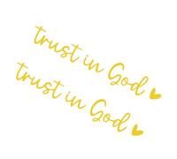 Gungtj Pegatina para ventana de coche, accesorio de espejo retrovisor para mujer, vehículos para ventana, pegatina "Trust In God", pegatina para coche, decoración de coche, accesorios para espejos