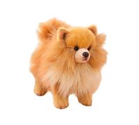 Gungtj Peluche De Perro,Muñeco Realista 23 Cm Decoración Suave Habitación,Peluche de Perro Pomerania | para Cumpleaños Vacaciones Hogar Oficina Coche Salón Dormitorio Sofá Y Guardería