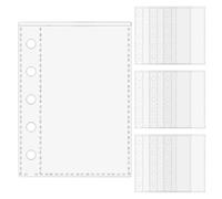 Gungtj Protectores de página, fundas transparentes M5 de 5 anillas para tarjetas, para fotos, bocetos, recibos, boletos, pegatinas, oficina, escuela, papelería, amantes de los maestros