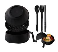 Gungtj Ramen Bowl Set, Unique Ramen Bowl, Noodles Food Prep Ramen Dishes, Large Capacity Instant Noodles Bowl 6X, PP Bowl with Lid, Chopsticks, Cucharones, and Fork for Soup, Noodles, or Asian Food