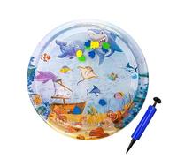 Gungtj Sensory Water Mat for Cats, Round Inflatable Playful Pad, Thickened PVC Unbreakable Pet Bed, Interactive Enrichment Toy, Ideal para aventuras al aire libre y tiempo de juego