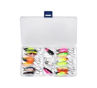 Gungtj Señuelos Cucharas de,21 Piezas Señuelos con Anzuelos | Carnadas Giratorias para,para Agua Salada, Agua Dulce, Ríos, Lagos, Estanques, Noche, Mañana,