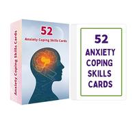 Gungtj Tarjetas de Salud Mental - 52 Hojas Portátil Estrategias De Afrontamiento De Doble Cara,Juegos De Mesa Para La Salud Del Cerebro Escuela Oficina - Trabajo Escuela