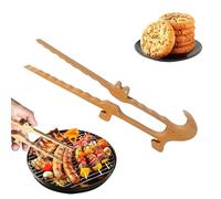 Gungtj Tenazas De Madera Para Tostadoras | Utensilios De Cocina | Utensilios de Cocina de 28 cm Accesorios para Servir con Imán para Desayuno Cocinar Pan Bagel Muffin Pastel