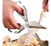 Gungtj Tijeras de cocina multiusos | Tijeras resistentes para mariscos y aves de corral | Accesorio de cocina antideslizante para verduras, frutas, carne, cocineros y personas mayores