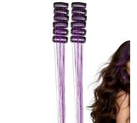 Gungtj Tinsel De Cabello Con Clip | 12 Piezas Tiras Brillantes De 50 Cm - Extensiones De Pelo Bonitas | Para Fiesta Cumpleaños Cosplay Festival Vacaciones Reuniones Disfraces Diario