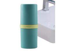 Gungtj Toothbrush Case, Portable Toothbrush Box, Leakproof Multi-Function Compartment Storage, Compact Tooth Brush Container, Gym, Dorm, Hotel, Backpacking, School, 3.31x7.87 Inches