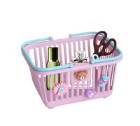 Gungtj Toy Shopping Basket, Kids Storage Bin, Pretend Play Trinket with Handles, Plaything Container Basin with Adornments, 6,3 x 5,12 x 3,74 pulgadas, Perfect for Study, Children's Room
