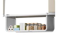 Gungtj Under Shelf Basket, Expandable Organizer Rack, 15.94x9.37x7.4 inches Heavy Duty Hangable Multifunctional Storage for Kitchen, Wardrobe, Bathroom, Space Saving Shelf Accessory