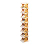 Gungtj Vertical Shoe Rack, 9-Tier Folding Organizer, 10,43 x 10,04 x 50,98 pulgadas Many-Functional Space-Saving Shelves, No Assembly for Slippers, Bathroom, Entryway, Small Apartment, RV